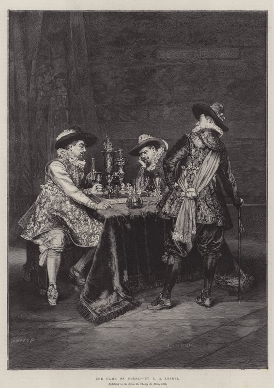 Spelet schack av Adolphe Alexandre Lesrel