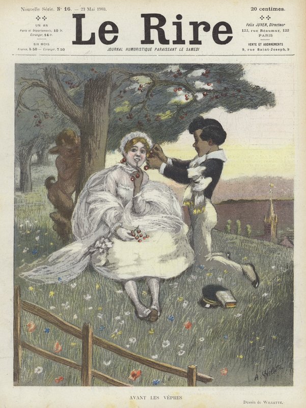 Illustration för Le Rire av Adolphe Leon Willette