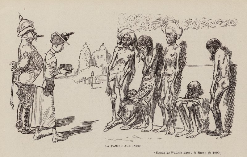 Svält i Indien av Adolphe Leon Willette