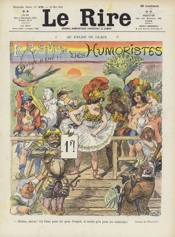 Illustration för Le Rire av Adolphe Leon Willette