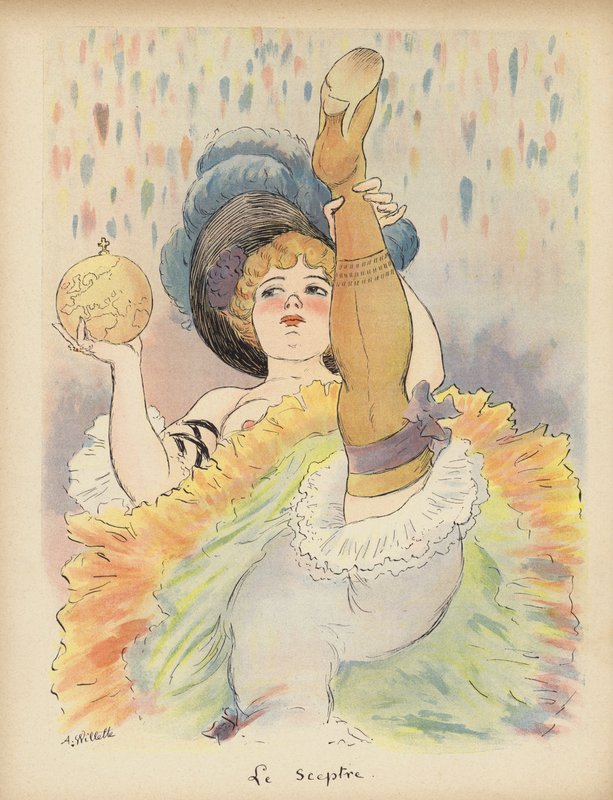 Sceptern (färg litho) av Adolphe Leon Willette