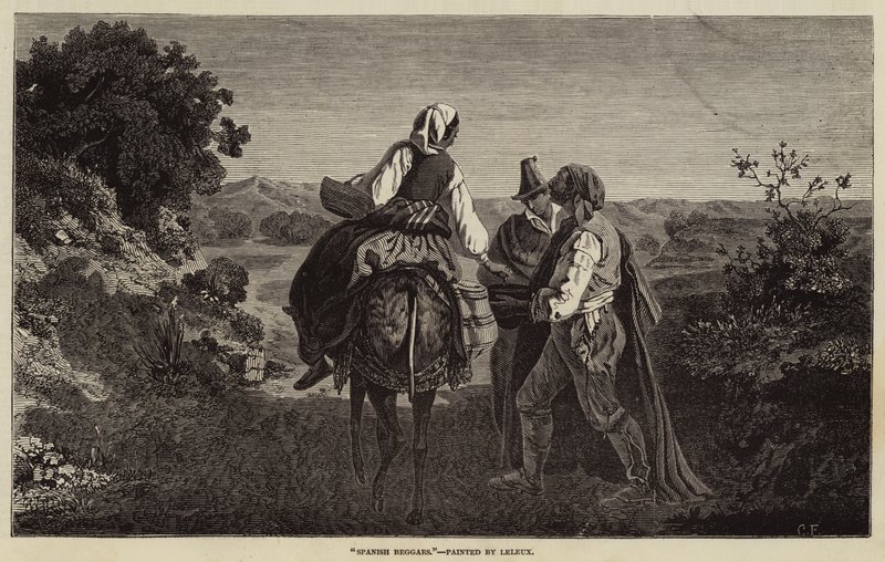 Spanska tiggare av Adolphe Pierre Leleux