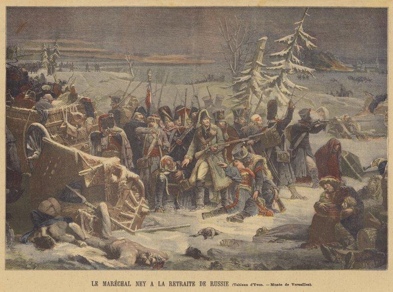 Marskalk Ney på reträtt från Ryssland av Adolphe Yvon