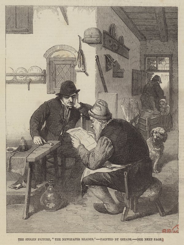 Tidningsläsaren av Adriaen Jansz. van Ostade