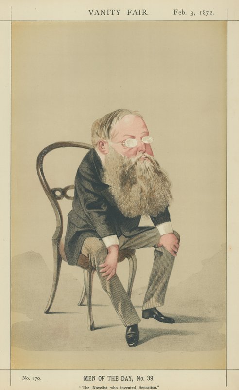 Mr Wilkie Collins (färglitografi) av Adriano Cecioni