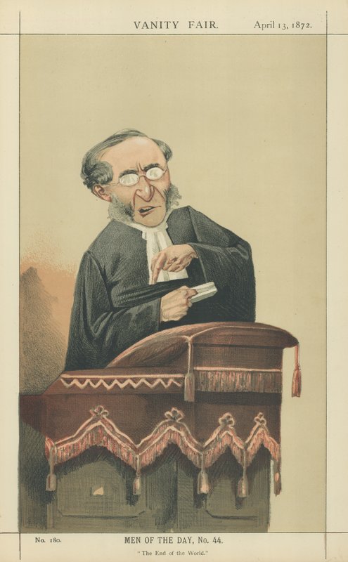 Pastor John Cumming (färglitografi) av Adriano Cecioni