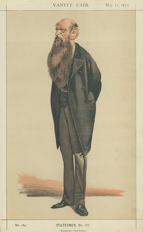 Sir Wilfrid Lawson (färglitografi) av Adriano Cecioni