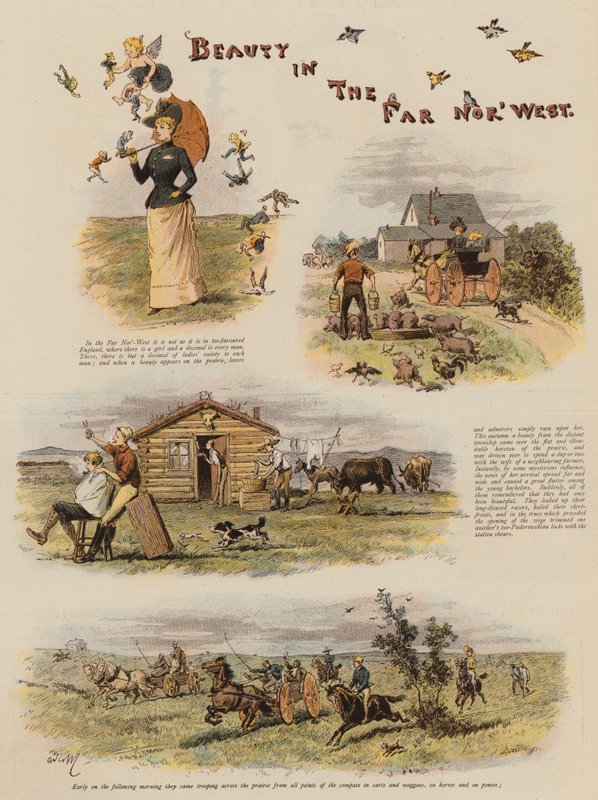 Skönhet i fjärran väst (chromolitho) av Adrien Emmanuel Marie