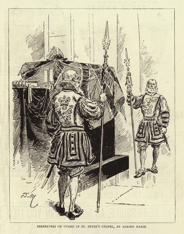 Beefeaters på vakt i St Peter