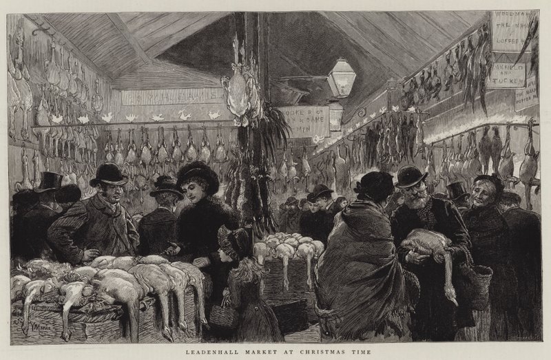 Leadenhall Market vid jultid av Adrien Emmanuel Marie