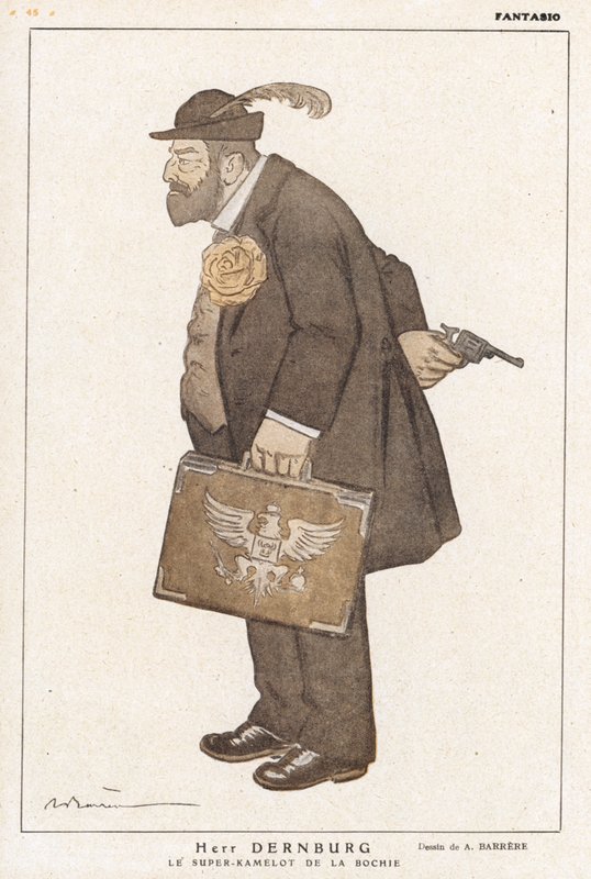 Bernhard Dernburg, tysk politiker och bankir (färg litho) av Adrien Barrere