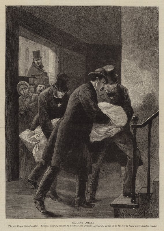 Illustration till The History of a Crime, av Victor Hugo av Adrien Emmanuel Marie