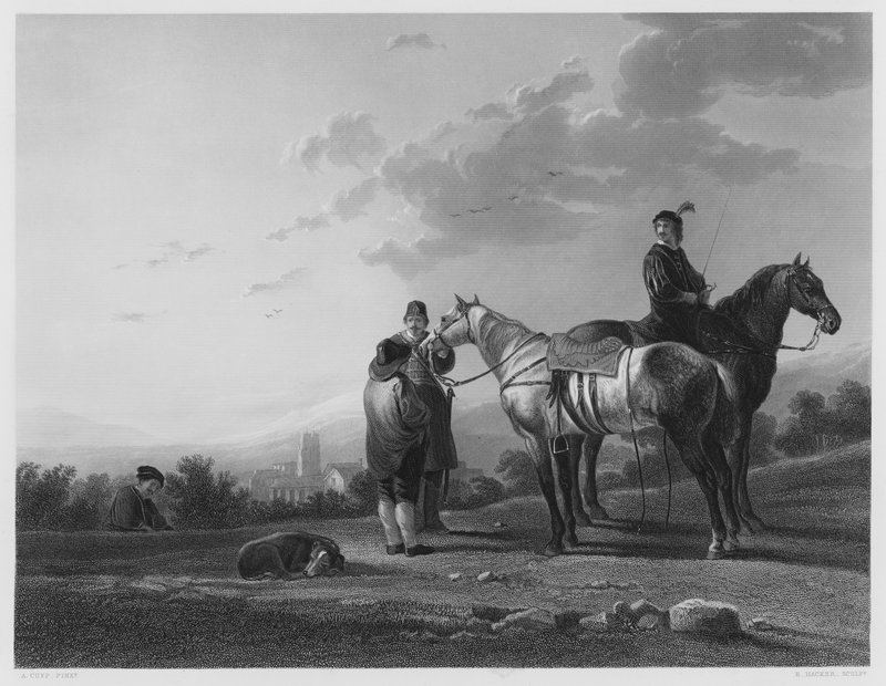The Troopers, från bilden i Kungliga Samlingen (gravyr) av Aelbert (after) Cuyp