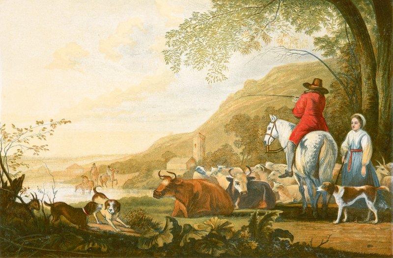 Landskap - Kväll. av Aelbert Cuyp