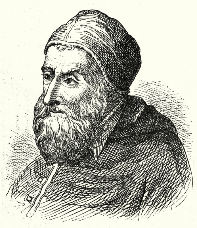 Påve Sixtus IV (gravyr) av Agostino Musi