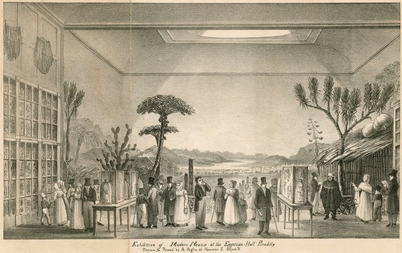 Utställning av det moderna Mexiko i Egyptian Hall, Piccadilly, London av Agostino Aglio