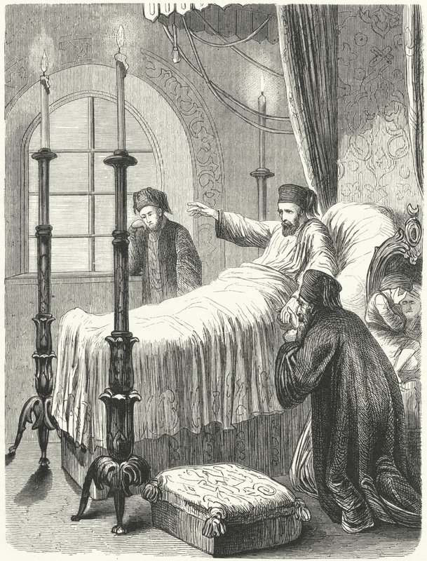 Den osmanske sultanen Mahmud II död av Albert (after) Kretschmer