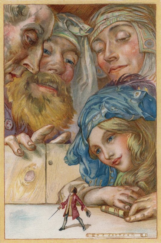 Jag gick omkring på bordet som flickan befallde (chromolitho) av Albert Edward Jackson