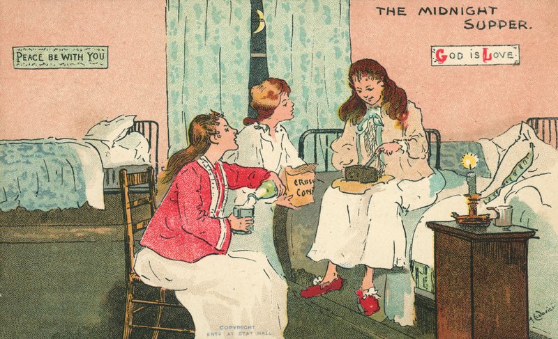 Midnattsmaten (färg litho) av Albert Jnr. Ludovici