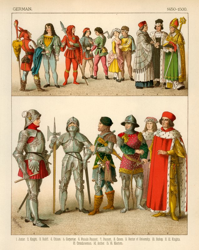 Tysk Kostume 1450-1500swed av Albert Kretschmer