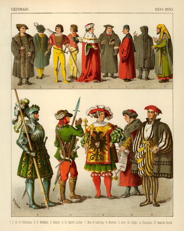 Tysk Dräkt 1500-1550 av Albert Kretschmer