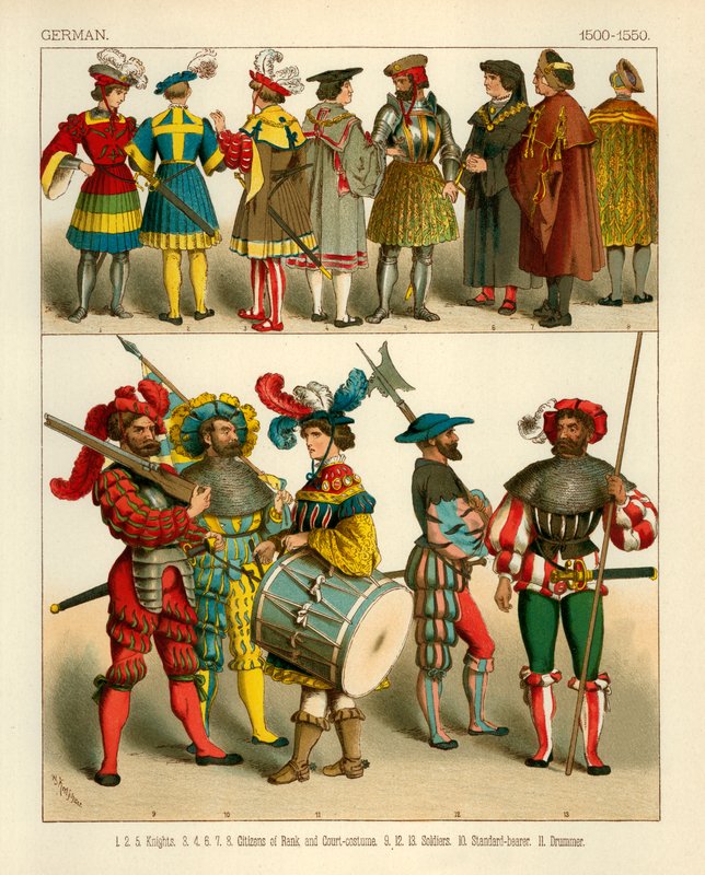 Tysk Dräkt 1500-1550 av Albert Kretschmer