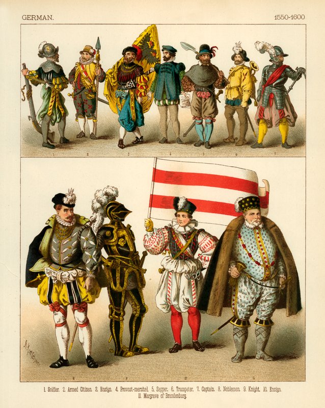 Tysk Dräkt 1550-1600 av Albert Kretschmer
