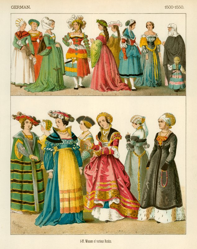 Tyske Kostumer 1500-1550swed av Albert Kretschmer