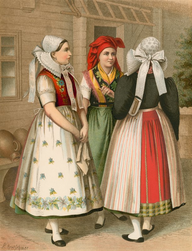 Tyska dräkter, Preussen, Spreewald av Albert Kretschmer