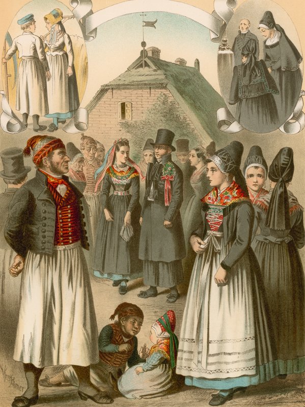 Tysk kostume, Rugen, Monchgutswed av Albert Kretschmer