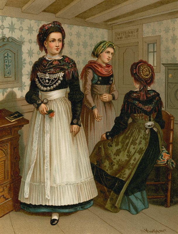 Tysk dräkt, Schleswig, Fohr av Albert Kretschmer