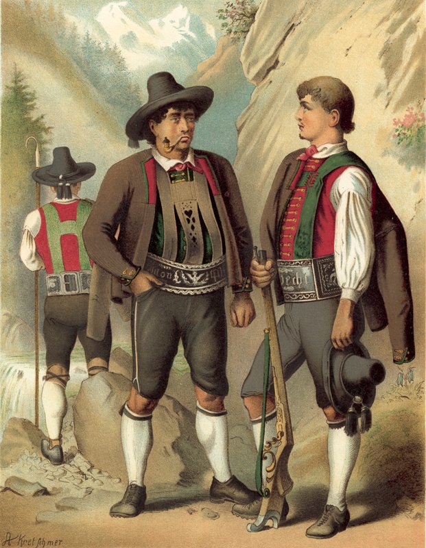Tysk kostym, Tyrolen, Passeyer av Albert Kretschmer