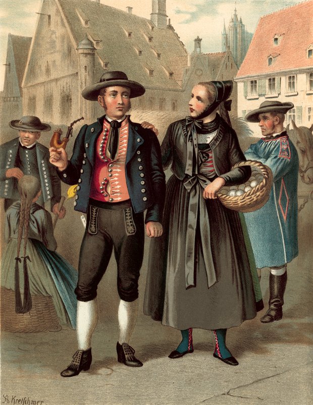 Tysk kostym, Wurtemberg Ulm av Albert Kretschmer
