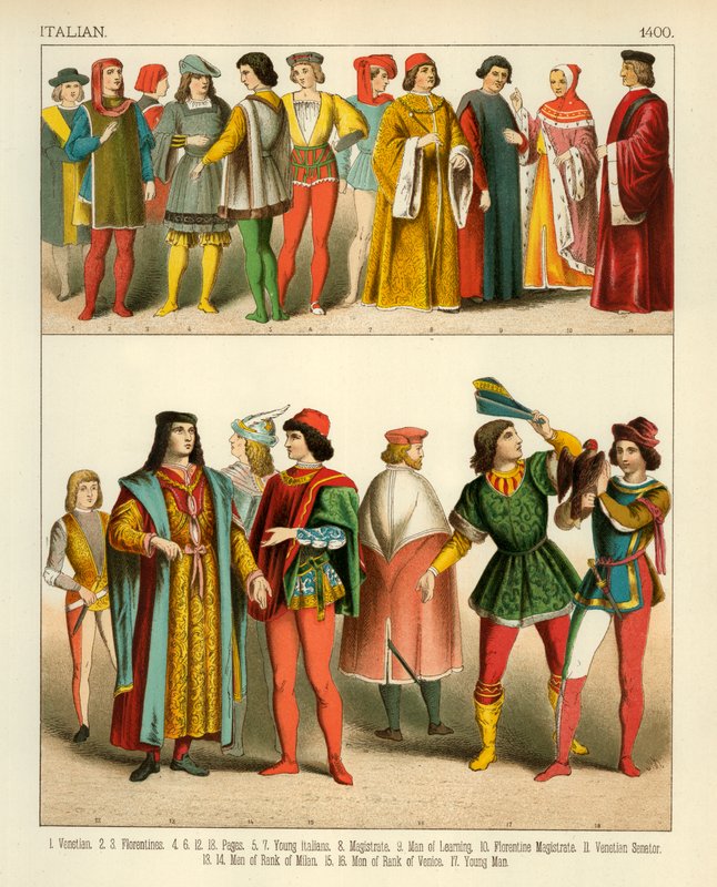 Italiensk dräkt 1400 av Albert Kretschmer