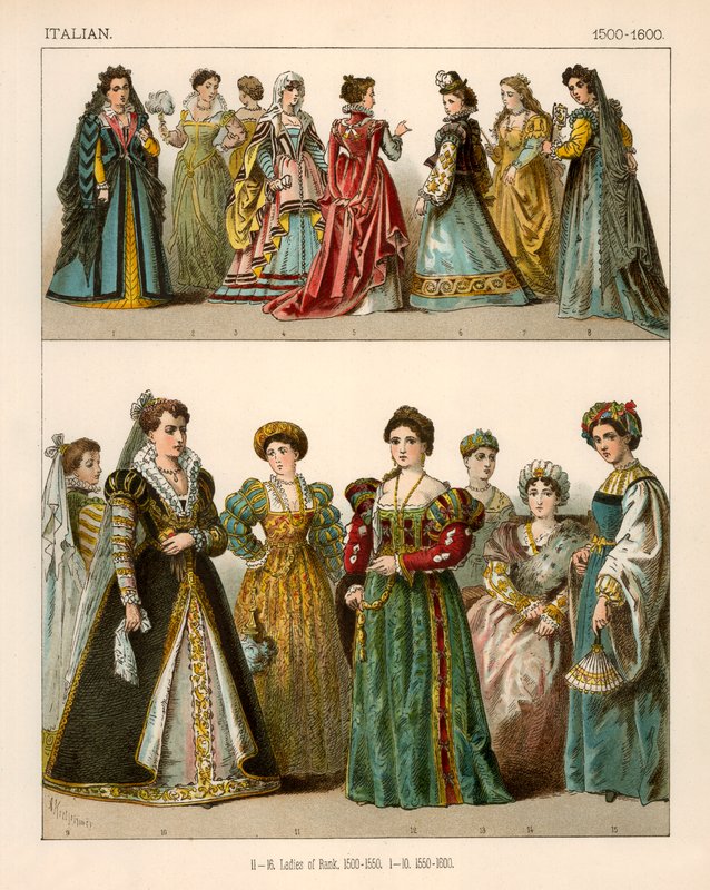 Italiensk kostym 1500-1600 av Albert Kretschmer
