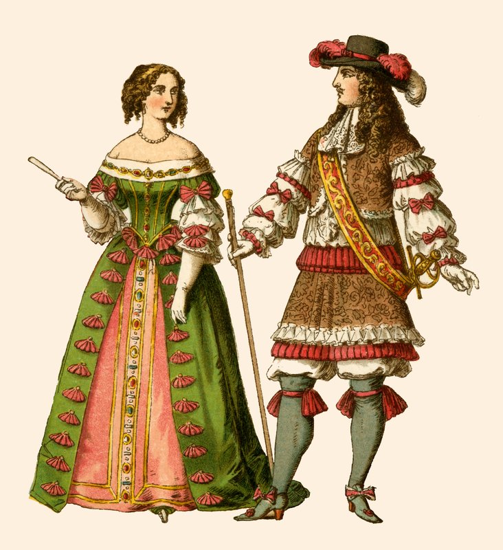 Kung Ludvig XIV av Frankrike och Maria Theresia drottning av Frankrike av Albert Kretschmer