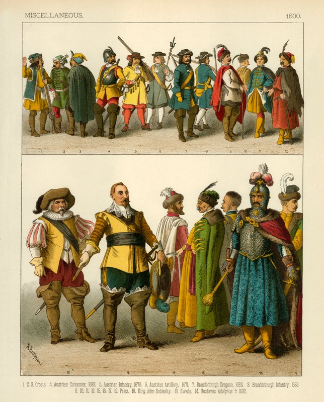 Diverse kostymer 1600 av Albert Kretschmer