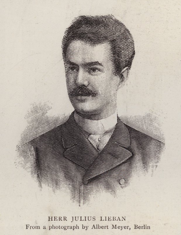 Julius Lieban, tysk operasångare (litho) av Albert Meyer