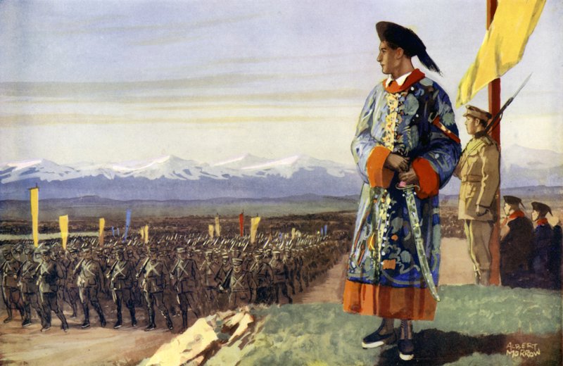 En brittisk pojke recenserar sin kinesiska armé av Albert Morrow