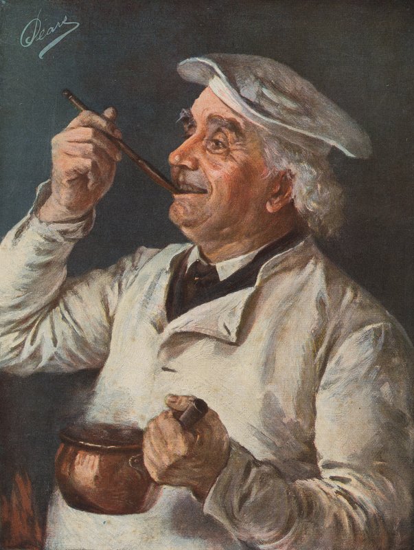Provsmakning (färglitografi) av Albert William Holden