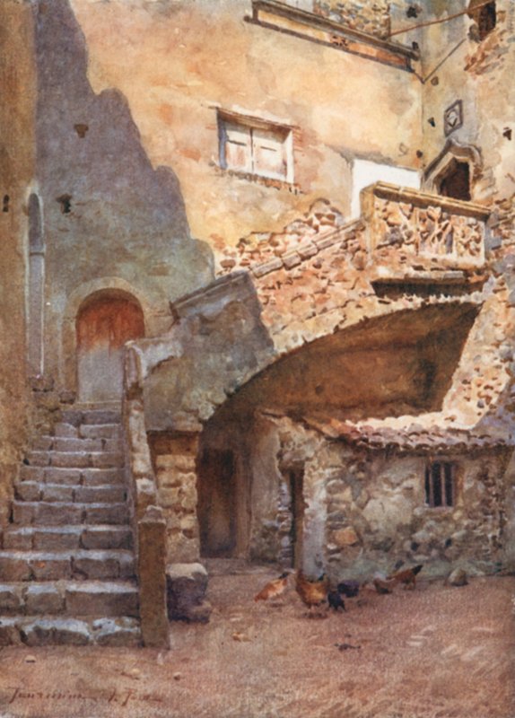 Palazzo Corvaia innergård, Taormina av Alberto Pisa