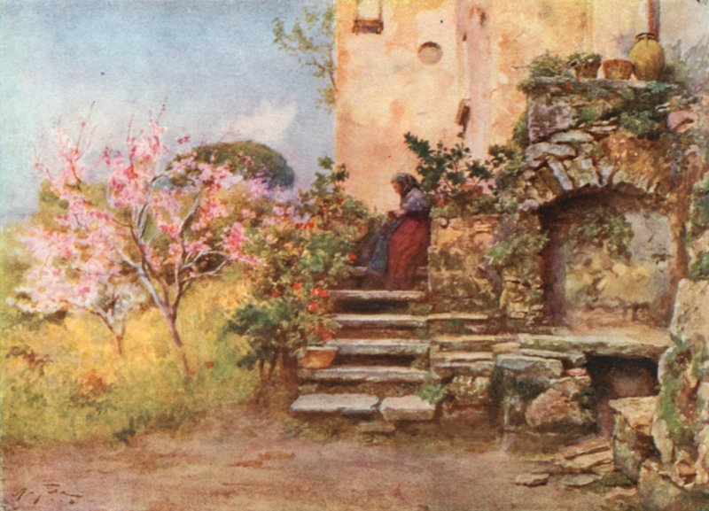 Trädgård vid Monte San Giuliano av Alberto Pisa