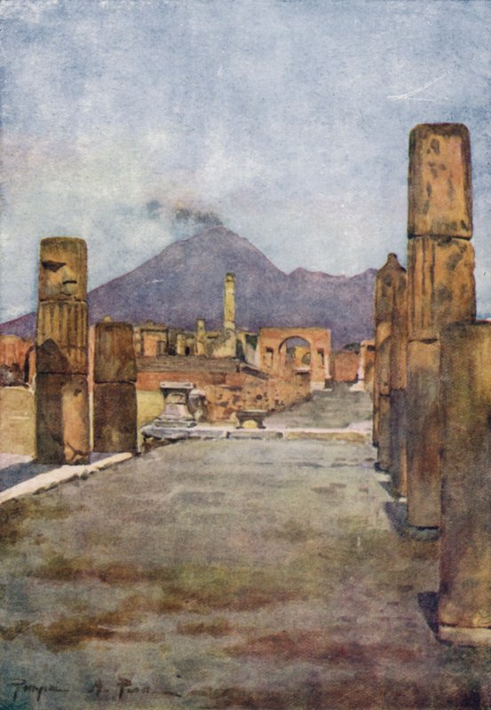 Pompeji och Vesuvius, Italien av Alberto Pisa