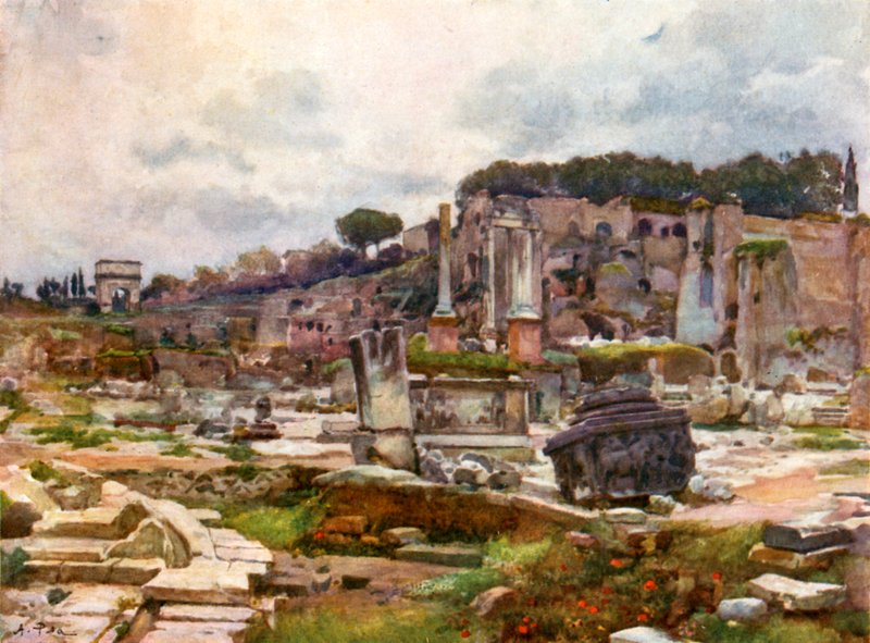 Forumet från Septimius Severus båge av Alberto Pisa