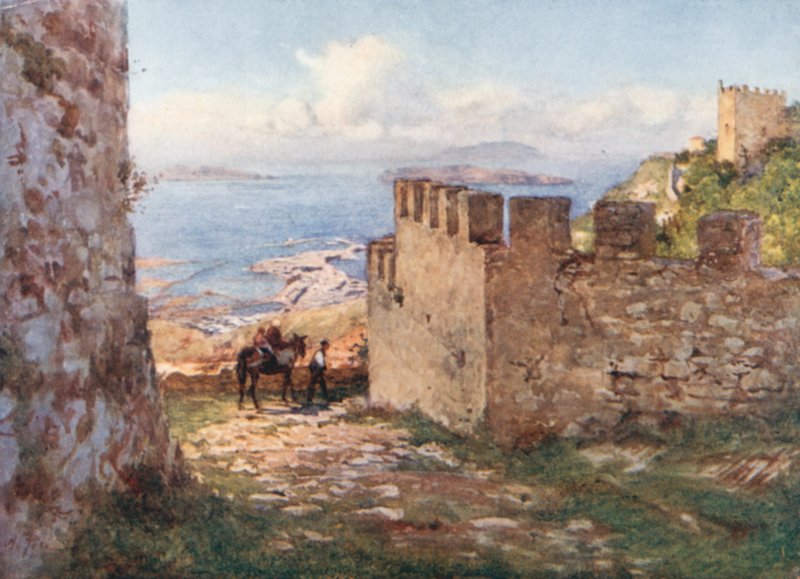 Trapani och de Aigadiska öarna från slottet Monte San Giuliano av Alberto Pisa