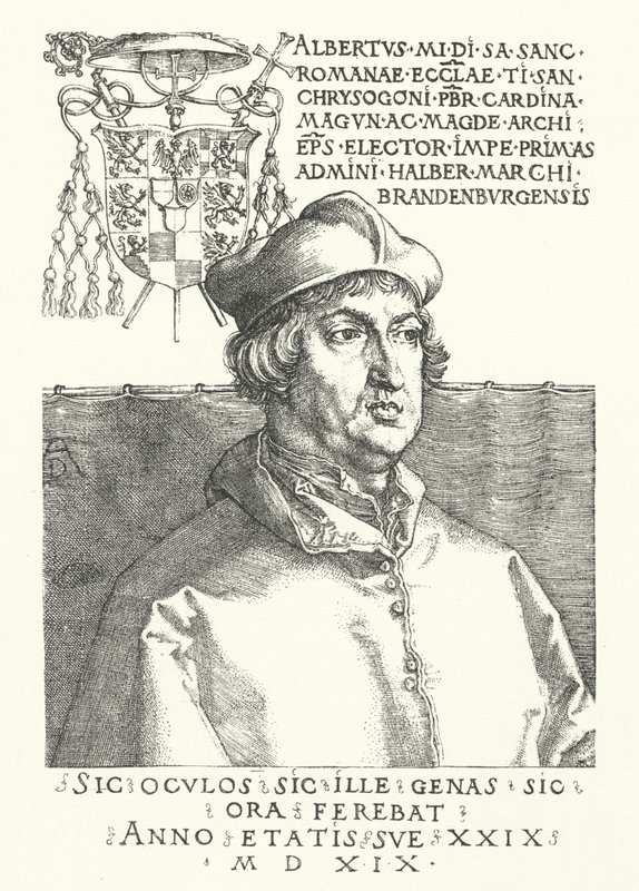 Kardinal Albrecht av Brandenburg, kurfurste och ärkebiskop av Mainz av Albrecht Dürer