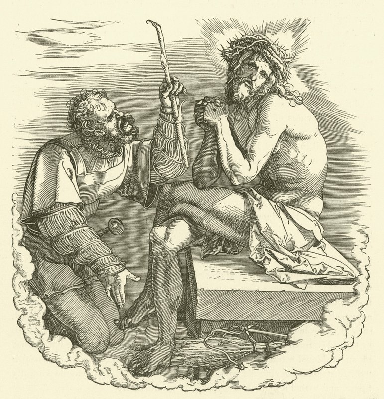 The Mocking of Christ (Kristus som man av sorger hånad av en soldat) av Albrecht Dürer
