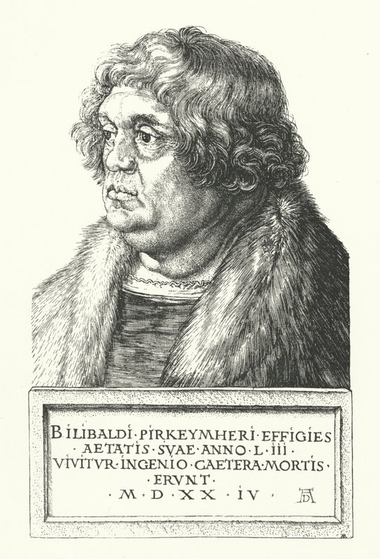 Wilibald Pirckheimer, tysk renässansjurist, författare och humanist, nära vän till Albrecht Durer. av Albrecht Dürer