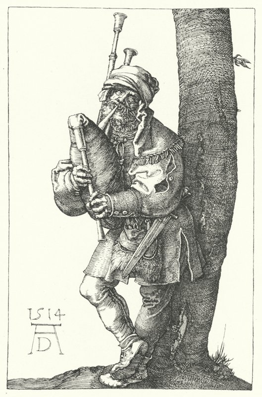 Säckpipare av Albrecht (after) Durer or Duerer