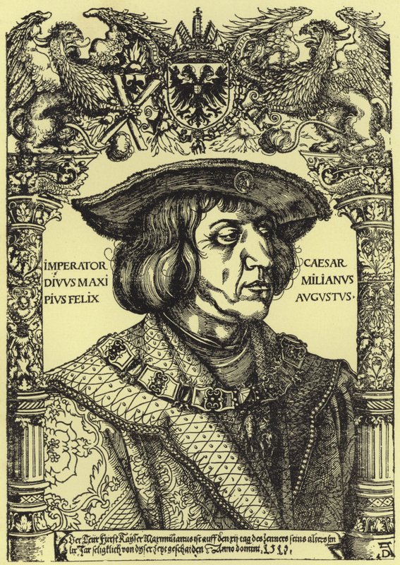 Porträtt av kejsar Maximilian av Albrecht Dürer
